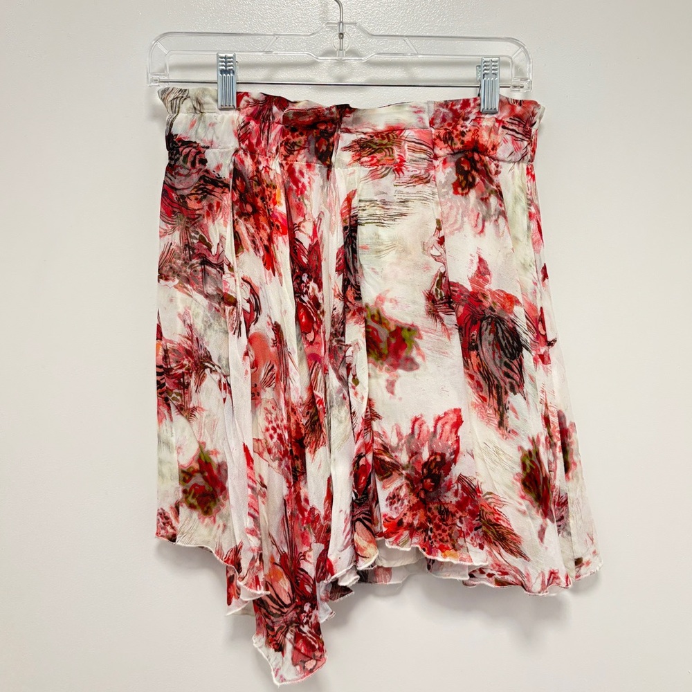 Iro Abstract Print Paperbag Waist Skirt